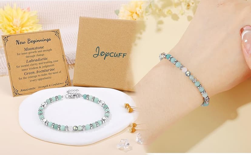 𝗚𝗶𝗳𝘁𝘀 𝗳𝗼𝗿 𝗪𝗼𝗺𝗲𝗻 𝗠𝗼𝗼𝗻𝘀𝘁𝗼𝗻𝗲 𝗔𝗺𝗮𝘇𝗼𝗻𝗶𝘁𝗲 𝗕𝗿𝗮𝗰𝗲𝗹𝗲𝘁𝘀, New Beginnings Retirement Christmas Graduation Birthday Good Luck Gifts for Women Mom Grandma Sister Coworkers Friends