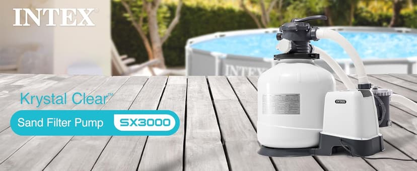 Intex 26651EG 3,000 GPH Above Ground Pool Sand Filter Pump with Automatic Timer