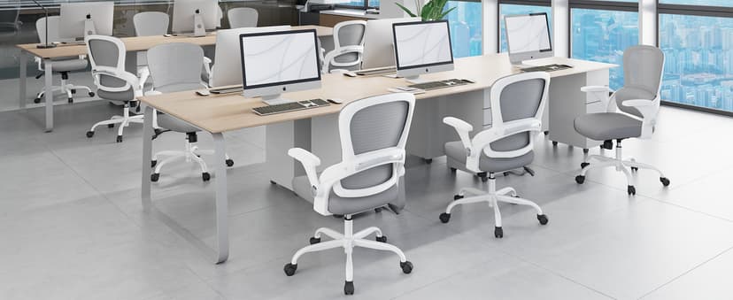 TRALT Ergonomic Office Chair - Comfy Desk Chair with Back Support, Home Office Desk Chairs, Computer Chair, 330lbs Wide Seat Big and Tall Office Chair for Executives (Grey)