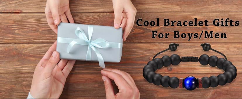 Bracelets Gifs for Friend Brother Husband Dad Brother in Law Son in Law Uncle Son Grandson Nephew, Birthday Christmas Valentines Fathers Stocking Stuffers Gifts for Men Boys Him with Sentimental Card