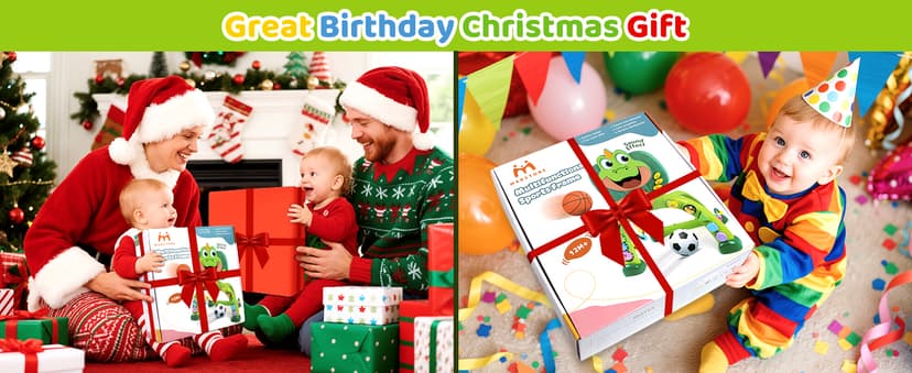 Boy Girl Toys for 12-18 Months with Sound Music, Interactive Learning Birthday Gift for Kids Marstone Toddler Basketball Hoop Soccer Goal Activity Toy for 1-3 Years Old B0FF9X3J72