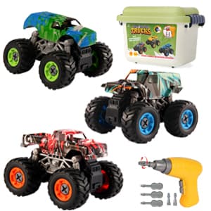 Take Apart Monster Truck Toys for Kids 3 4 5 6 7 8 Year Old Boys, STEM Educational Building Toys with Electric Drill & Storage Box Gift Birthday Christmas for Boys Girls Kids Toddlers B0FKT2MJ2W