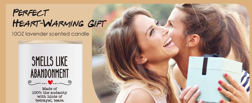 Farewell Retirement Gift for Coworker Friend, 10OZ Funny Leaving Candle Gifts, Moving Away Going Away Goodbye Gifts for Women Coworkers Work Bestie, Smells Like Abandonment Scented Soy Candle