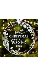 HEXMOZ Retirement Gifts - Retirement Gifts for Women, Men 2025 - Retired Ornament 2025 - Retired Gift for Coworker, Boss, Employee, Teacher, Nurse, Woman, Man - Acrylic Christmas Ornament Keepsake