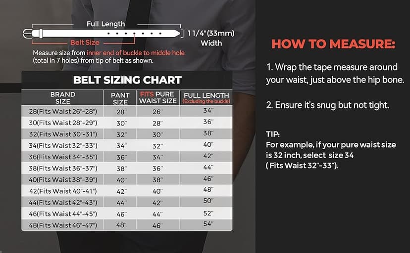 MILORDE Men's Leather Dress Belt 2Pack, Handmade, Genuine Leather, Fashion & Classic Designs for Work Business and Casual