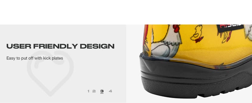 HISEA Waterproof Garden Shoe for Women Outdoor Slip-On Rain Boots Rubber Rain Shoes Short Ankle Booties and Garden Clogs with Comfort Insole