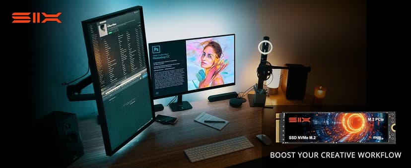 SIX NVME M.2 SSD PCIe 4.0-1TB m.2 2280 ssd, Read UP to 7350MB/s 1TB for Gaming PS5 Memory Storage Expansion with Heatsink, Internal Solid State Hard Drive PCIe gen 4x4 Nvme for Laptop Desktop pc