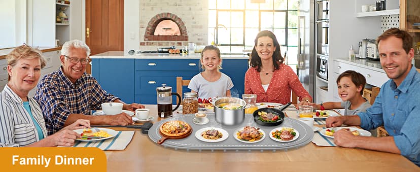 seenlast Warming Mat for Food with Adjustable Temperature Timer,10S Fast Heating Silicone Food Warmers for Parties Buffet and Home Daily,Food Warming Mat with Insulating Pad Raised Feet Protects Table B0FDWZ3ZLC