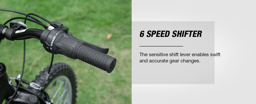 WEIZE Kids Mountain Bike, 20 24 inch Kids' Bicycles for 6-14 Years Old Boys Girls with Dual Full Suspension, 6 Speeds Drivetrain, High-Carbon Steel Frame, Ideal for Young Riders and Adventurers