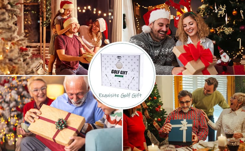 Golf Gifts for Men - 9PC Set: Tumbler, Towel, Socks, Key Chain, Bracelet, Thanks Card; Gift Box; Perfect for Golfer, Dad, Christmas