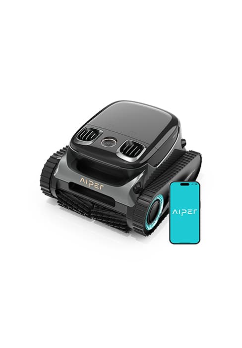 AIPER Scuba S1 Cordless Robotic Pool Cleaner, Pool Vacuum for Inground Pools, Wall and Waterline Cleaning, Smart Navigation for Pools up to 1,600 Sq.ft (Renewed)