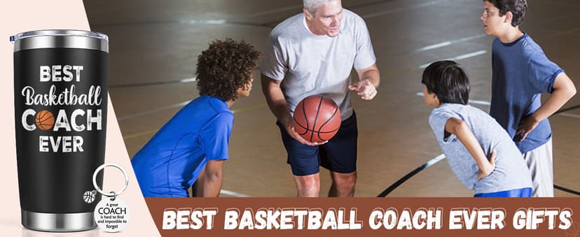 Lifecapido Basketball Coach Gifts, 20oz Coach Insulated Tumbler with Key Chain, Basketball Coach Appreciation Gifts for Men, Black