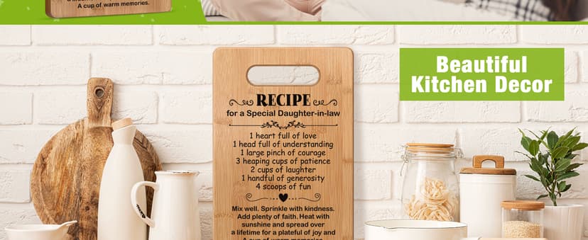 Daughter-in-Law Birthday Gifts, Popular Daughter-in-Law Cutting Board Gift, Daughter in Law Gifts for Mothers Day, Wedding, Christmas
