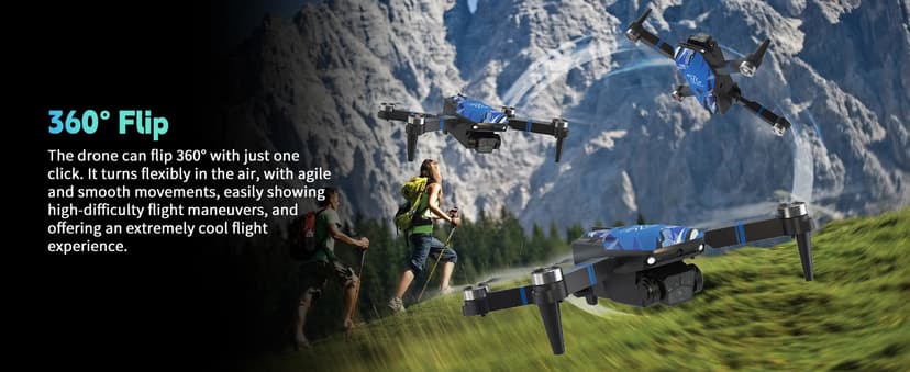 Drone with Camera for Adults LCD Screen FPV Live Video, Professional Brushless Motor 270° Obstacle Avoidance 3D Flips, Foldable RC Mini Quadcopter for Beginners Support 32G SD Card Max Under 250G Gift