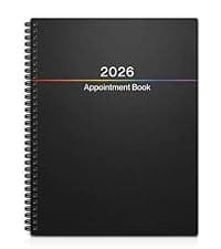 Dunwell 2026 Planner Book 8.5x11, Weekly Monthly Calendar, Jan to Dec, Large Daily Organizer with Laminated Tabs, Bookmark, Notes Section & Stickers