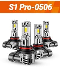 SEALIGHT 9006 Bulbs, 40000LM 6500K Fog Bulbs 1:1 Mini Size with Cooling Fan, HB4 for Powersports ATV/UTV, 3 Mins Plug-N-Play, Pack of 2