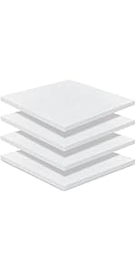 Frienda 4 Pack 1" x 18" x 18" Upholstery High Density Foam Cushion Seat Replacement Square Cut to Size Foam Couch for Patio Furniture Commercial Dinning Chair Couches Benches Padding DIY Projects