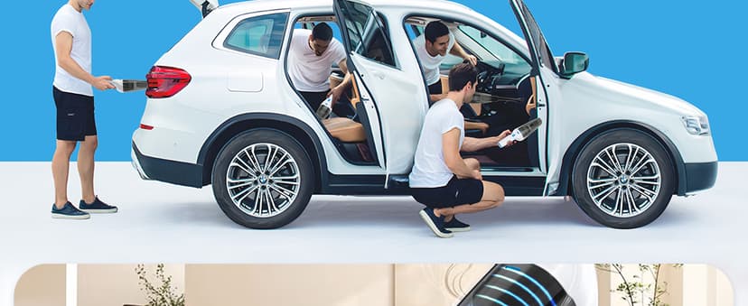 Milunho Powerful Handheld Vacuum Cordless, 9500PA Rechargeable Car Vacuum Portable Cordless, Lightweight & Portable Mini Handheld Vacuum Cleaner with Large-Capacity Battery for Car/Home/Pet