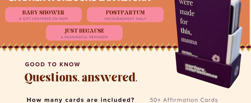 55 New Mom Affirmation Cards – Daily Positive Affirmations for Postpartum Essentials & Pregnancy Must Haves – Thoughtful Gifts for New Moms After Birth – Compact Size, Premium Card Stock & Stand