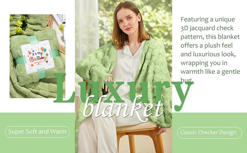 Birthday Gifts for Women, 12pcs Happy Birthday Gift Basket for Women Unique Gifts Set Ideas Relaxing Birthday Box w/ Blanket for Her Mom Best Friends Female Sister Coworker Her Friendship