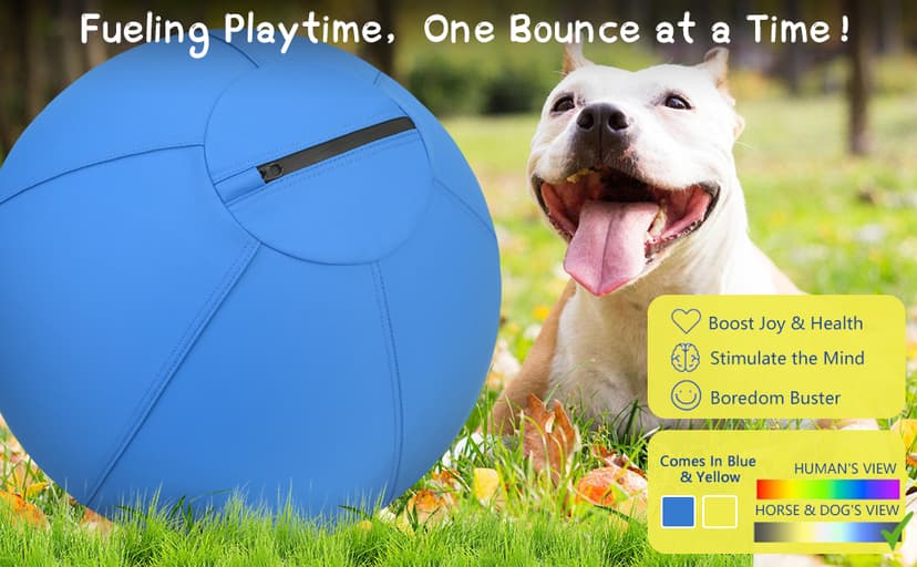 Herding Ball for Dogs - 18" Dog Herding Ball, Agility Equipment, Herding Ball for Australian/German Shepherd Collie, Dog Toys for Christmas/Birthday Gifts (Blue, Medium - 18")