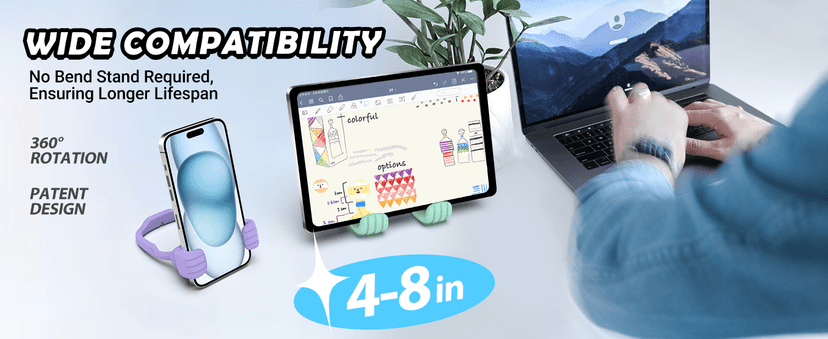 Stocking Stuffers for Teens Girls Boys Adults Cell Phone Stand: UPGRADE Adjustable Thumbs Up Lazy Phone Holder for Desk Cool Gadgets Fun Birthday Gift Ideas for Kids Teenager Women Gifts for Christmas