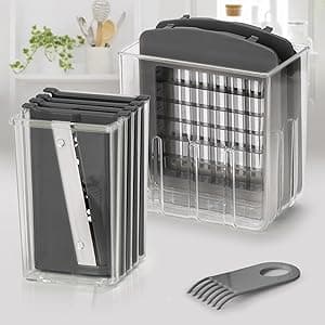 Mueller Pro-Series 10-in-1, 8 Blade Vegetable Chopper, Mandoline Slicer, Food Chopper with Container, Fruit Slicer, Kitchen Gadgets & Accessories, Home Essentials