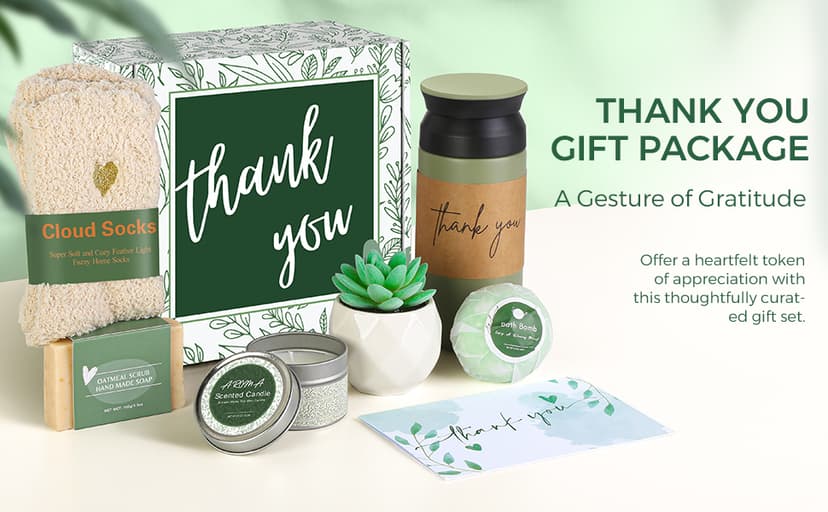 Thank You Gift Box for Women, Relaxing Spa Gifts and Self-Care Package for Mom, Grandma, Friends, Sister, Wife, Coworker, Teacher, Boss, Perfect for Birthdays, Appreciation, Retirement, or Farewell