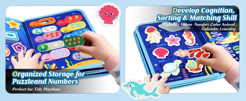Winblo Toddler Busy Board - Montessori Toys for Toddler Boy Girl Birthday Gift, Educational Learning Sensory Busy Book for Toddlers Boys, Toddlers Activities Travel Toys for Airplane Car B0GYQZCVWG