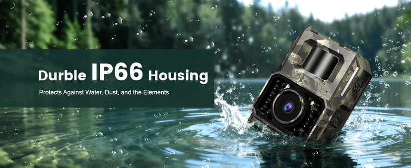 MAXDONE Solar WiFi Trail Camera Bluetooth Game Camera, 4K 64MP Wildlife Cameras 2000mAh Built-in Battery Rechargeable Power Hunting Cameras with Night Vision Trail Cam Bluetooth Wi-Fi Deer Cams