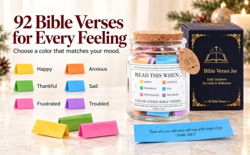 Read This When Bible Verses Jar For Daily Encouragement – Christian Gifts for Women, Birthday Gifts for Women, Christmas Gifts for Women, Birthday Gifts for Mom, Graduation & Teacher Gifts