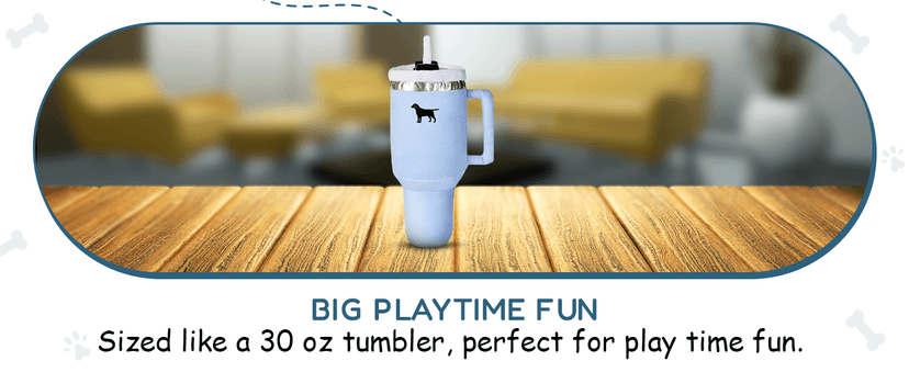 Pup Cup Tumbler Dog Toy – Birthday Dog Toy, Funny Squeaky Plush Puppy Gift, Cute Birthday Present (Pink Peach Dust)