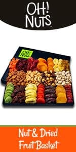 Oh! Nuts Dried Fruits and Nuts Gift Basket - Premium, Healthy Assortment of Nuts & Dried Fruits, Grown and Traditionally Crafted in the USA, Sealed Fresh in Individual Packs (Green box)