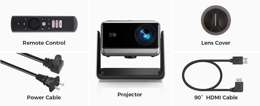 Goodee Viedo Projector With Wifi And Bluetooth, Smart Movie System/ Dolby Audio/ Auto Focus & Keystone Portable Projector, 4k Video Decode & 1080p Native For Home Theater / Outdoor