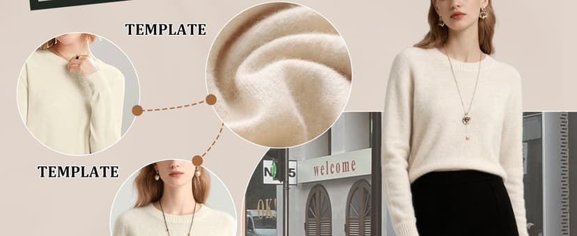 HUEAHDOU Cashmere Sweaters for Women Long Sleeve Crewneck Soft Warm Pullover Tops Casual Lightweight Oversized Knit Sweater