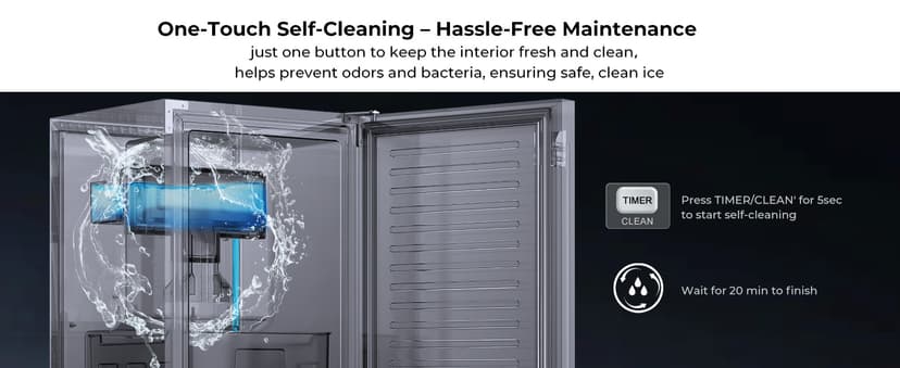EUHOMY Under Counter Nugget Ice Maker Machine, 70Lbs/Day, Bulit-in Freestanding Ice Maker with Double Ice Baskets, Self-Cleaning & 24H Timer Ice Machine, for Home Use(Silver)