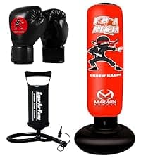 5-in-1 Inflatable Punching Bag for Kids – 63" Karate Toy Set with Boxing Gloves, Durable Fast Rebound, Active Play Birthday for Boys & Girls Ages 4-12