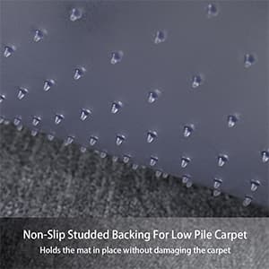Office Chair Mat for Low Pile Carpet, 30" x 48" Transparent Office Desk Chair Mat for Carpeted Floors, Studded Carpet Floors Protector Mat for Home & Offices