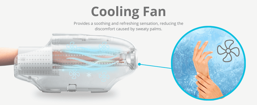 Hand Massager with Heat and Compression for Arthritis and Carpal Tunnel, Finger Numbness, Circulation, Pain Relief, from Wrist to Palm and Finger with Kneading Rollers, Fan Cooling Gifts for Women Men