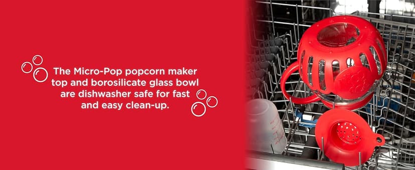 Ecolution Patented Micro-Pop Microwave Popcorn Popper with Temperature Safe Glass, 3-in-1 Lid Measures Kernels and Melts Butter, Made Without BPA, Dishwasher Safe, 3-Quart, Yellow