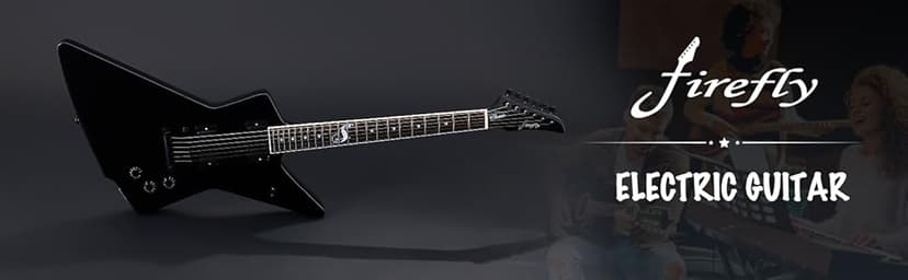 Firefly FFLX Solid Body Electric Guitar,Mahogany Guitar body,Stainless steel and ball end frets,rosewood fretboard(Purple Color)