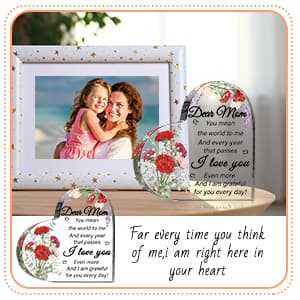 Jetec Mothers Day Gifts Acrylic Mom Birthday Sign Plaque Presents from Daughter Son Grateful Birthday Christmas Valentines Gifts, 5.91 x 5.91 x 0.55 Inches(to My Mother)