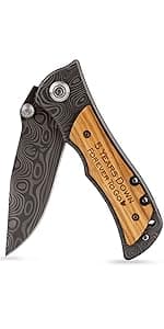 ZENNLAB Best Man Groomsman Gifts from Groom, Wedding Gift for Groomsman, Groomsman Proposal Gifts, Best Man Proposal Gifts, Groomsman Pocket Knife Gift for Men, brown