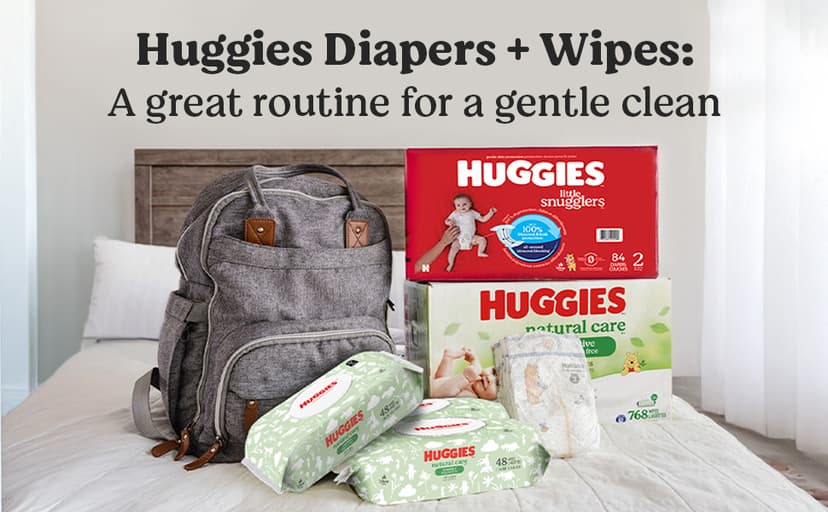 Huggies Natural Care Sensitive Baby Wipes, Unscented, Hypoallergenic, 99% Purified Water, 12 Flip-Top Packs (768 Wipes Total), Packaging May Vary B07SCL613T