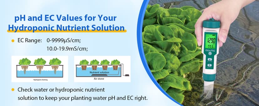 Pool Salt Tester ORAPXI pH and Salt Meter for Saltwater Pool pH and Salinity Digital Tester 5 in 1 Salt Meter for Swimming Pools Hot Tubs and Swim Spas