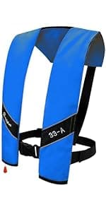 Automatic Inflatable Life Jacket|Life Vest for Adults|PFD Low Profile|Supports up to 330 lbs
