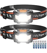 Victoper LED Flashlight 2 Pack, Bright Tactical Torch High Lumens with 5 Modes, Waterproof Zoomable Flash Light for Outdoor, Gifts for Men, Dorm Room Hunting Camping Essentials Gear for Guys