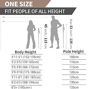 G2 GO2GETHRE Multipurpose Telescopic Trekking Poles - Strong Aircraft Alloy Walking Sticks for Hiking and Hunting,Quick Locks System (1pc)