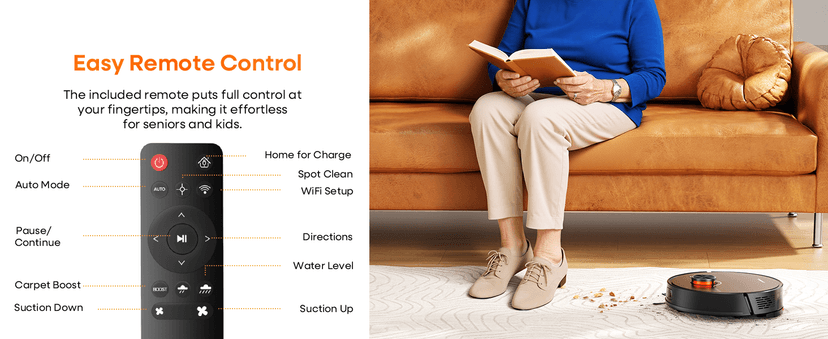 Robot Vacuum and Mop Combo,Lidar Navigation Robotic Vacuum Cleaner with 3.5L Self Emptying Station,5000Pa Vacuum Robot,180mins Runtime,No-Go&No-Mop Zones,App/Alexa/Remote Control,UR3