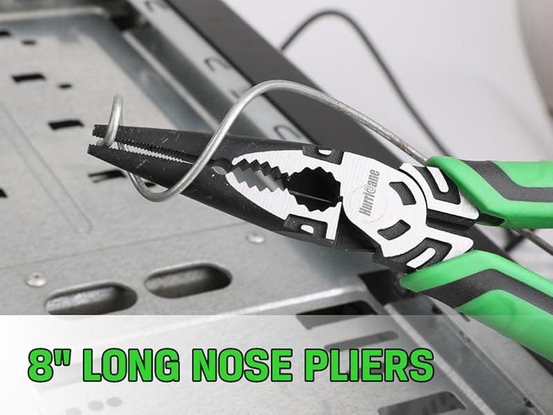 HURRICANE 3-Piece Pliers Set - Heavy-Duty with 8-Inch Linesman, Needle Nose Pliers and 6-Inch Diagonal Cutters for Basic Repair